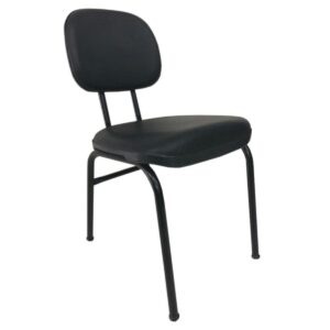 Cadeira Secretária 04 pés – Corino Preto 31102