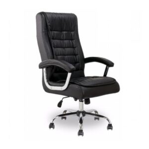 Poltrona Presidente LUXO c/ mola Ensacada – Couríssimo Preto 30016