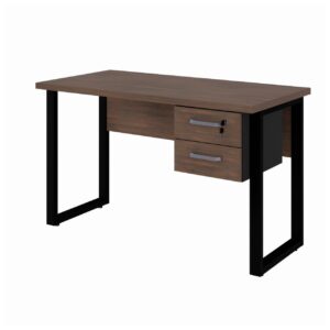 Mesa Escritório PÉ QUADRO – 1,20×0,60m – C/ Gavetas – MARSALA/PRETO – 25471