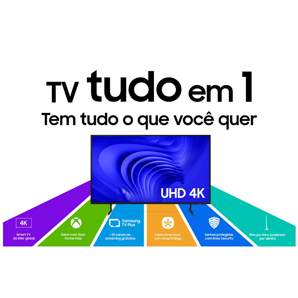Samsung Smart TV 43" Polegadas UHD 4K 43DU7700 2024 - UN43DU7700GXZD - Imagem 2