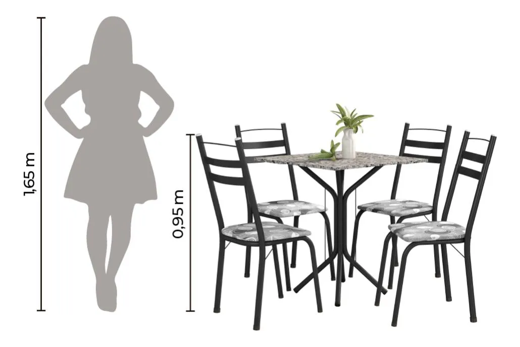 MESA GRANITO 75X75 4 CAD - Imagem 5