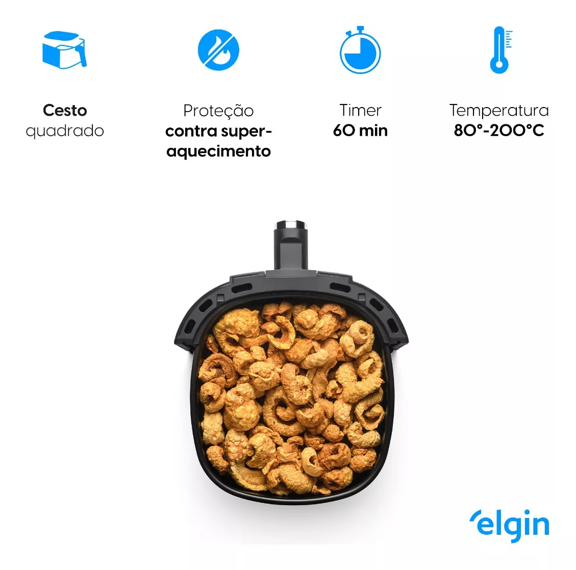 Fritadeira Elétrica Air Fryer Elgin Start Fry 3,5l 220v Cor Preto - Imagem 2