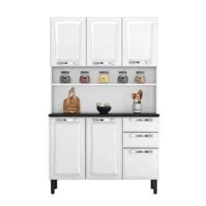 Kit de Cozinha Compacta 120 Aço 6 Portas 2 Gavetas Pratika - Itatiaia
