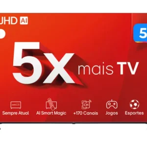 Smart TV 55" 4K LG Ultra HD 55UT8050 com Processador a5 Ger7 AI Alexa/Chromecast integrado Otimizador de Jogos webOS 24 e Controle Smart Magic