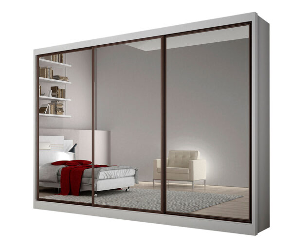 Roupeiro Diamond Plus c/03 espelhos e pés